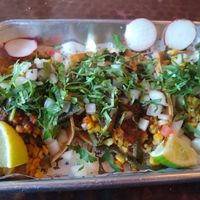 Vegan rajas tacos at Tacoria in Princeton