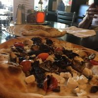 Mushroom pizza at La Pizzeria in Campbell