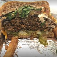 Impossible Burger. Impossibly delicious!!!! at Cool Al's in Jackson