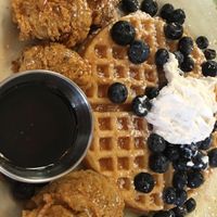 Vegan Chicken and waffles at Cool Al's in Jackson