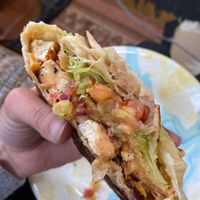 My staple and their crowning champion- the vegan Crunchwrap! New tofu recipe is absolutely delicious!  at The Nat Shack - Food Truck in Valdez