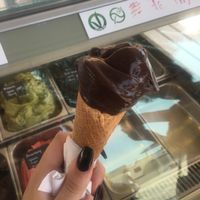 Dark chocolate ice cream  at Icy Bar in Hvar