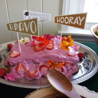 Vegan strawberry cake made by special request for an event at Green Lane Naturals in Green Lane