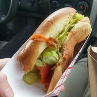 Boiled carrot on a bun at Pool House Kitchen and Bar in Manhattan