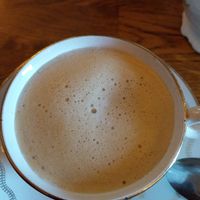 Coffee with vegan milk at Harmonika in Dinan
