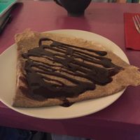 Chocolate crepe at Harmonika in Dinan