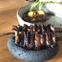 Paperbark mushrooms, macadamia, riberry at Paperbark in Waterloo