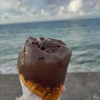 Chocolate Oat Milk Icecream at Ellie's Ice Cream in Sheringham