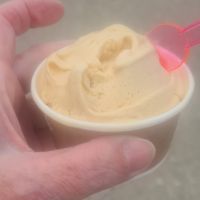 Delicious Toffee oat ice creamy at Ellie's Ice Cream in Sheringham