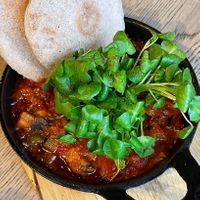 Shakshuka with spelt pita  at Murni Food in Antwerpen