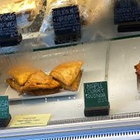Samosas and pakoras are vegan 🌱   at NovelTea Coffeehouse & Bakery in Truro