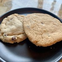 Vegan chocolate chip cookies  at NovelTea Coffeehouse & Bakery in Truro