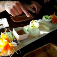 Fresh spring rolls at The Blue Elephant in Bedford