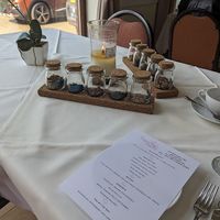 Selection of teas for smelling at The Vegan Cakery in Leicester