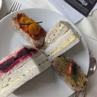 Interesting selection of finger sandwiches at The Vegan Cakery in Leicester