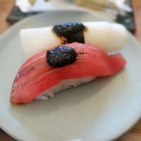 Watermelon and radish Nigiri at Kansha in Munich
