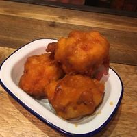 Buffalo cauliflower, comes with vegan blue cheese dipping sauce. at Mexico 70 in Sunderland