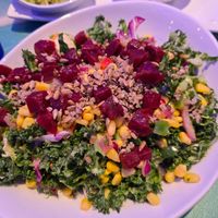 Vegan kale salad - filling enough for a meal at Coconuts on the Beach in Cocoa Beach