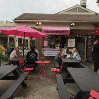  Storefront and seating area.  at The Grilled Cheese Gallery in Hyannis