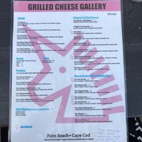 Menu  at The Grilled Cheese Gallery in Hyannis