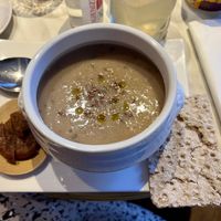 Soupe aux pommes de terre et châtaignes « Bajana »  at Keck's Cafe Nature Shop in Vichy