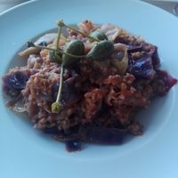 risotto with cabbage, leeks and bulgur!  at Marilion in Lefkada