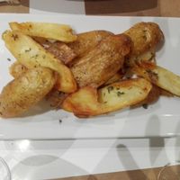 Skinned fried potatoes at Marilion in Lefkada