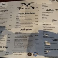 Menu at Fowlers in Malahide