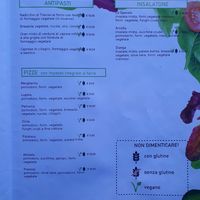 Menu at Al Carmine in Padua