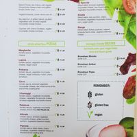 vegan menu at Al Carmine in Padua