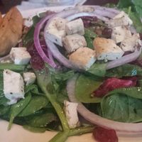 spinach salad with tofu at Pizza Luce in St Paul