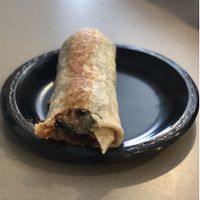 Burrito: Azada, rice, beans, onions, cilantro, vegan shredded cheese, salsa.  at Guapo's Taco Shop in Bakersfield