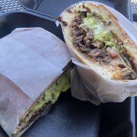 Plant based asada torta at Guapo's Taco Shop in Bakersfield