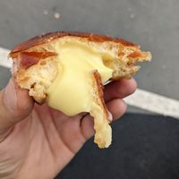 Juicy creme brulee vegan at Colorado Donuts in Los Angeles