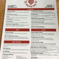 Menu at Findlay Brewing Company in Findlay