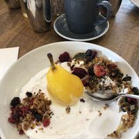 The vegan poached pear was awesome  at The Proprietor in Albury