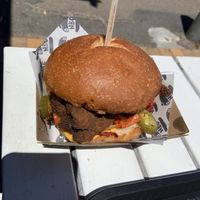 Hot AF burger at Natural Born Grillers in Mount Gambier