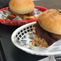 NOTBirdMan & Gangnam Style vegan burgers  at Natural Born Grillers in Mount Gambier