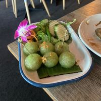 Vegan starter with Tapioca and Mushrooms  at A Taste of Siam in Hampton