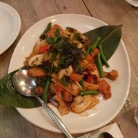 Mock chicken basil and veggies at A Taste of Siam in Hampton