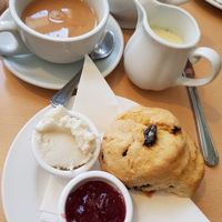 Vegan (coconut) cream tea at The Market Place in St Ives