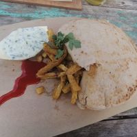 Vegan pita at Elements Beach in S-gravenzande