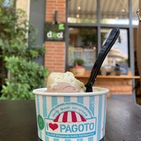 Pistachio & hazelnut ice cream  at Groceristas in Athens