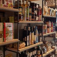 in the store at Groceristas in Athens