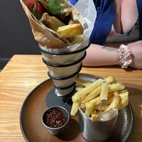 Loaded Gyros with mushrooms at So! Bar and Eats in Harrogate