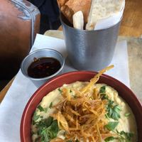 Hummus and pita   at So! Bar and Eats in Knaresborough