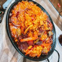 Vegan paella at Heron Inn in Truro