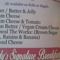 Menu at Rudy's in Ridgewood