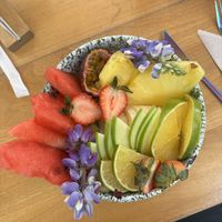 yellow bowl   at Betty's Bowls in Medellin