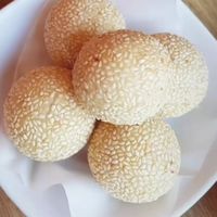 Sesame balls (filled with mochi & red bean paste) at RuGa Bistro in Birmingham